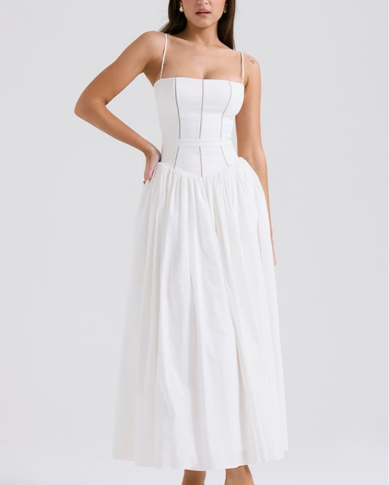 House of CB - Ysabella White Cotton Maxi - Image 1