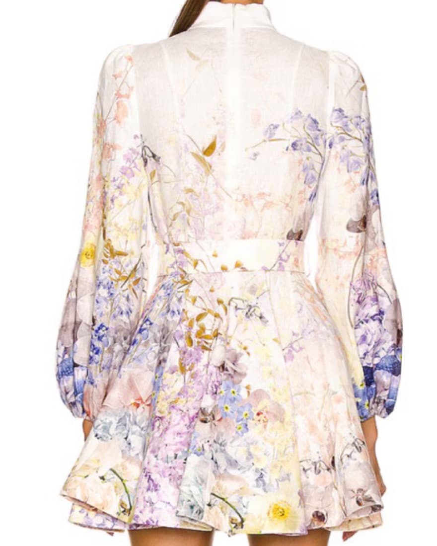 Zimmermann Rhythmic Buttoned Mini Dress - Image 3