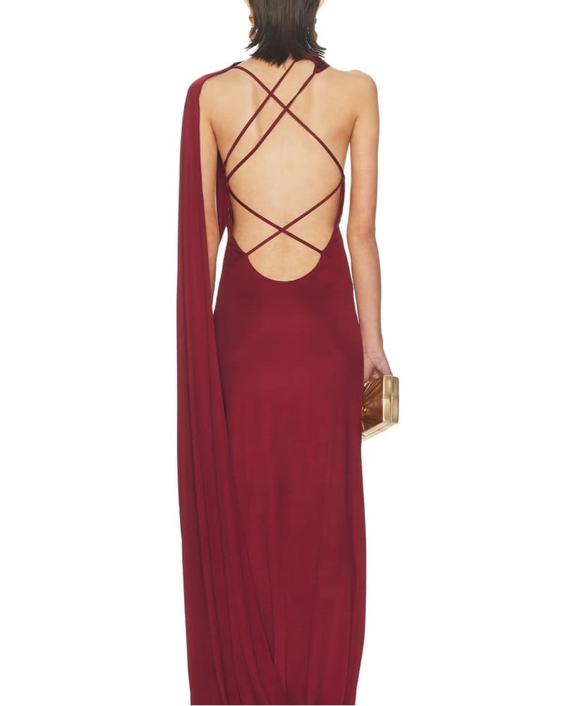 Helsa Muse Cape Jersey Dress - Image 4
