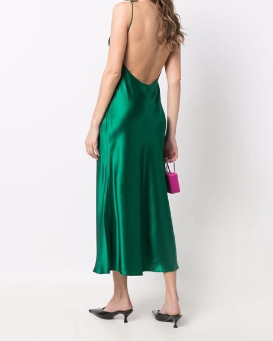 12 Storeez Green Slip Dress - Image 4