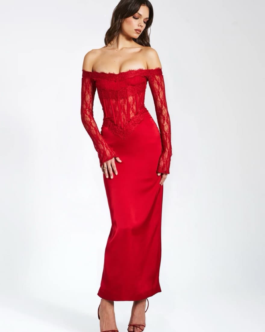 Miss Circle Nessa Red Dress - Image 6