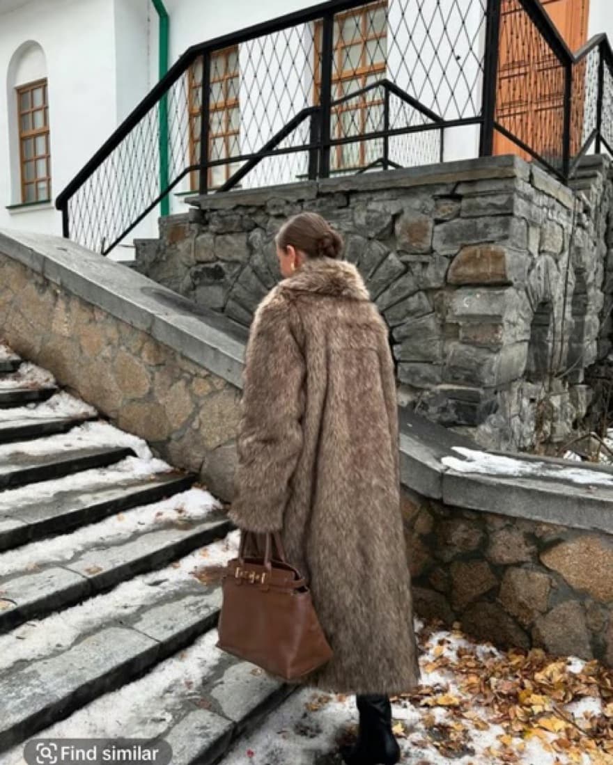 Luxurious Titok Viral Faux Fur Coat - Image 1