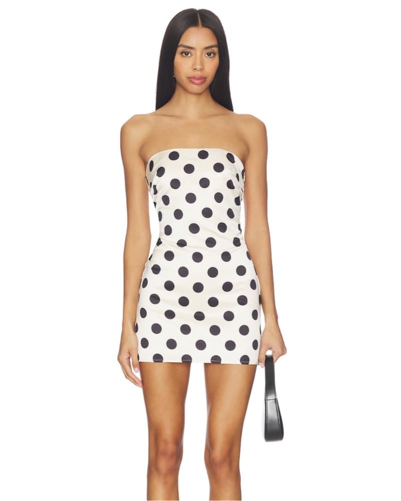 Hartlen Strapless Mini Dress Polka Dot - Image 2