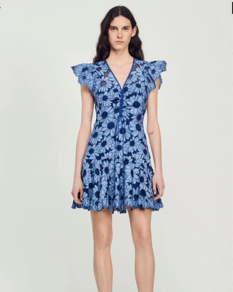 Sandro Mellite Daisy Guipure Dress - Image 1