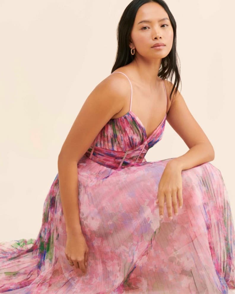 ML Monique Lhullier Pink Tulle Dress - Image 5