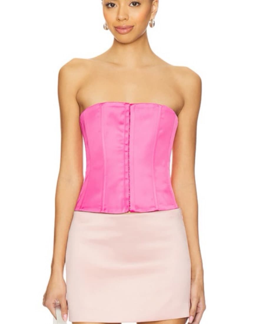 Satin Corset Top in Pink - Image 2