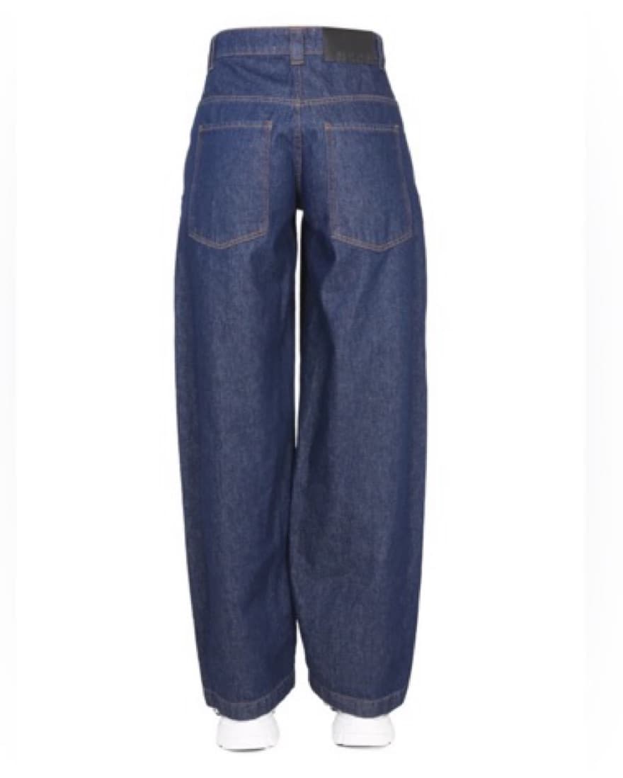 MSGM STAR PATCH WIDE LEG JEANS  - Image 3