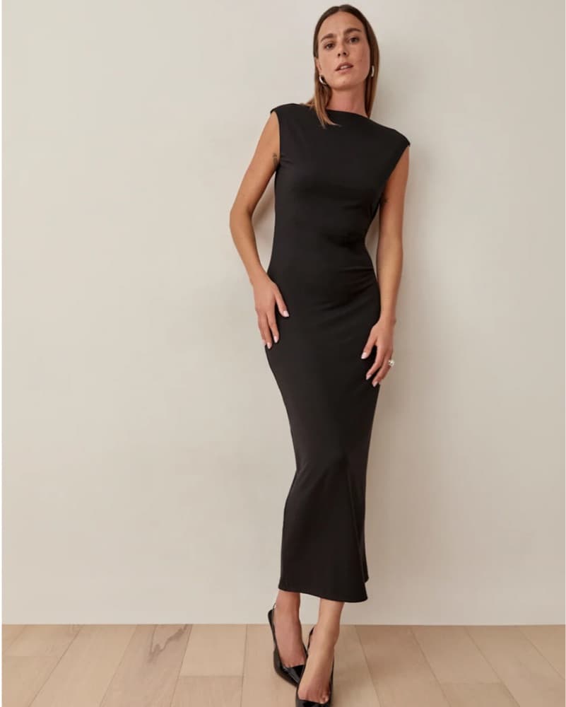 Black Backless Reformation Dress - Image 2