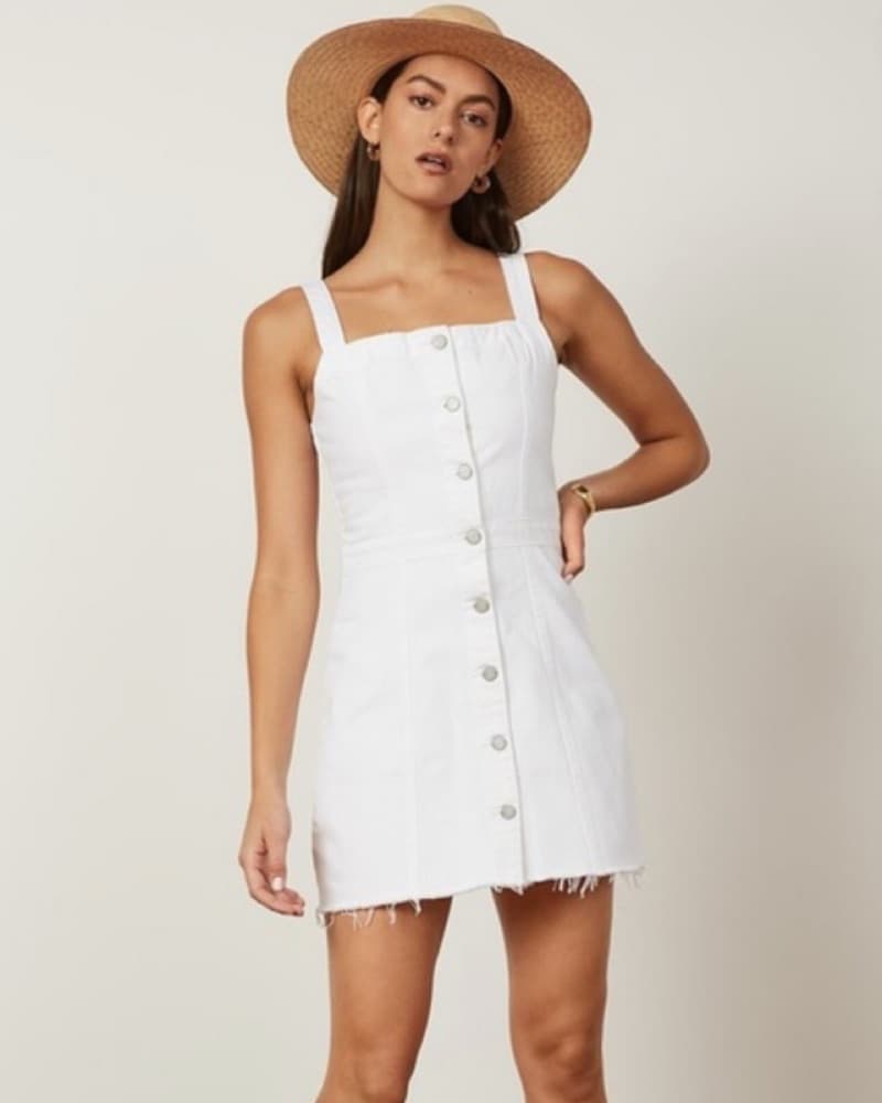 White Denim Dress - Image 1