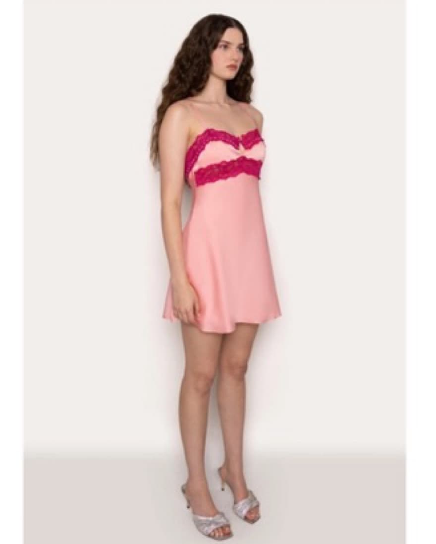 Guizio Babydoll Pink Slip Dress - Image 2