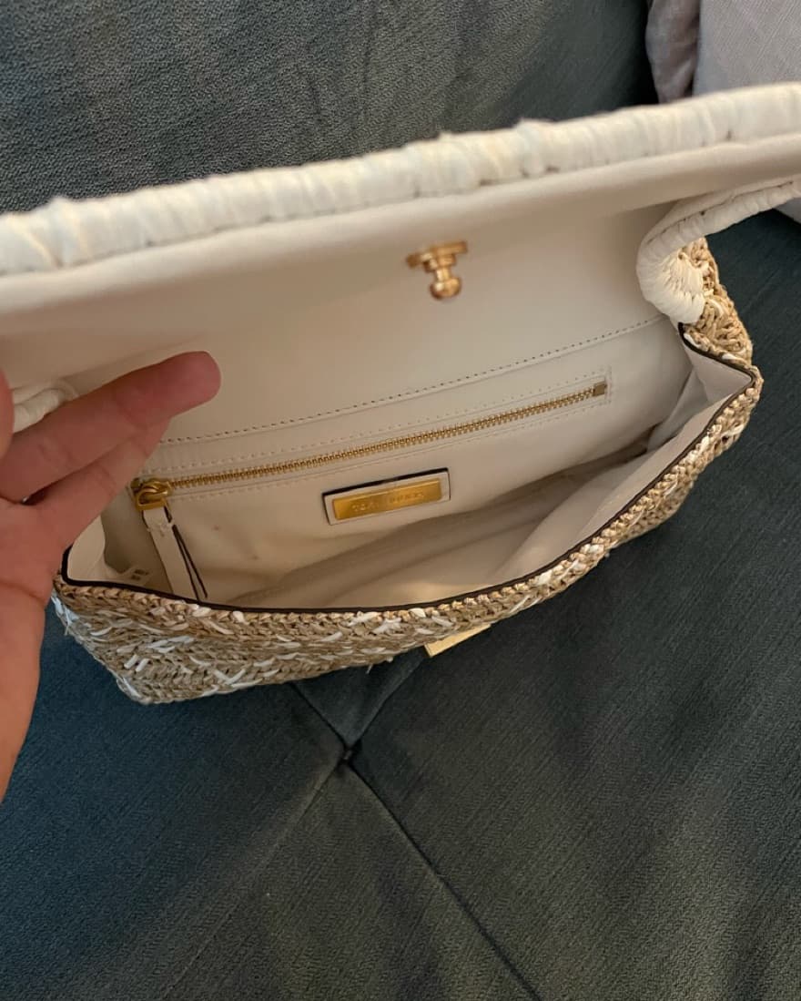 Tory Burch Fleming Straw Clutch - Image 3