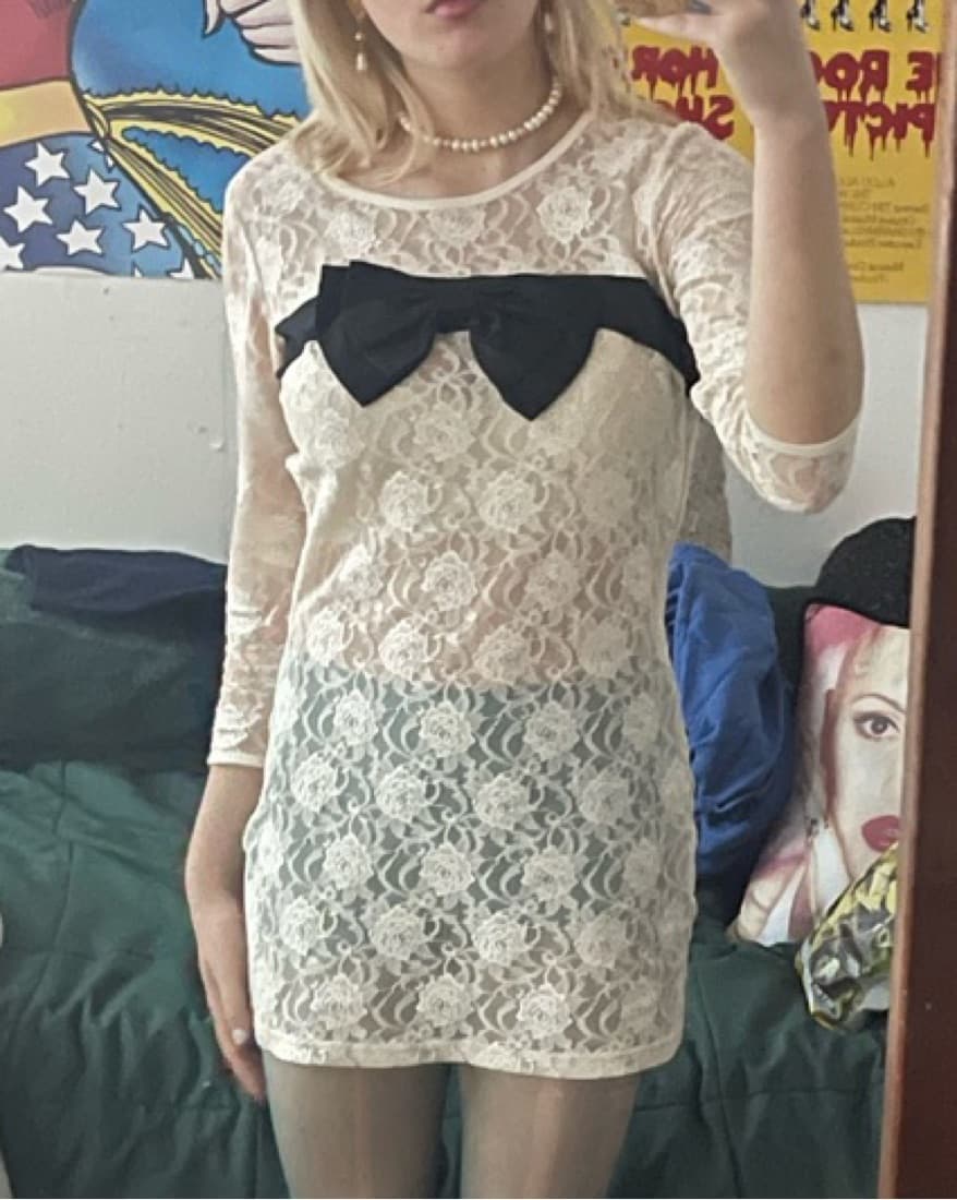 Lace Bow Dress - Image 3