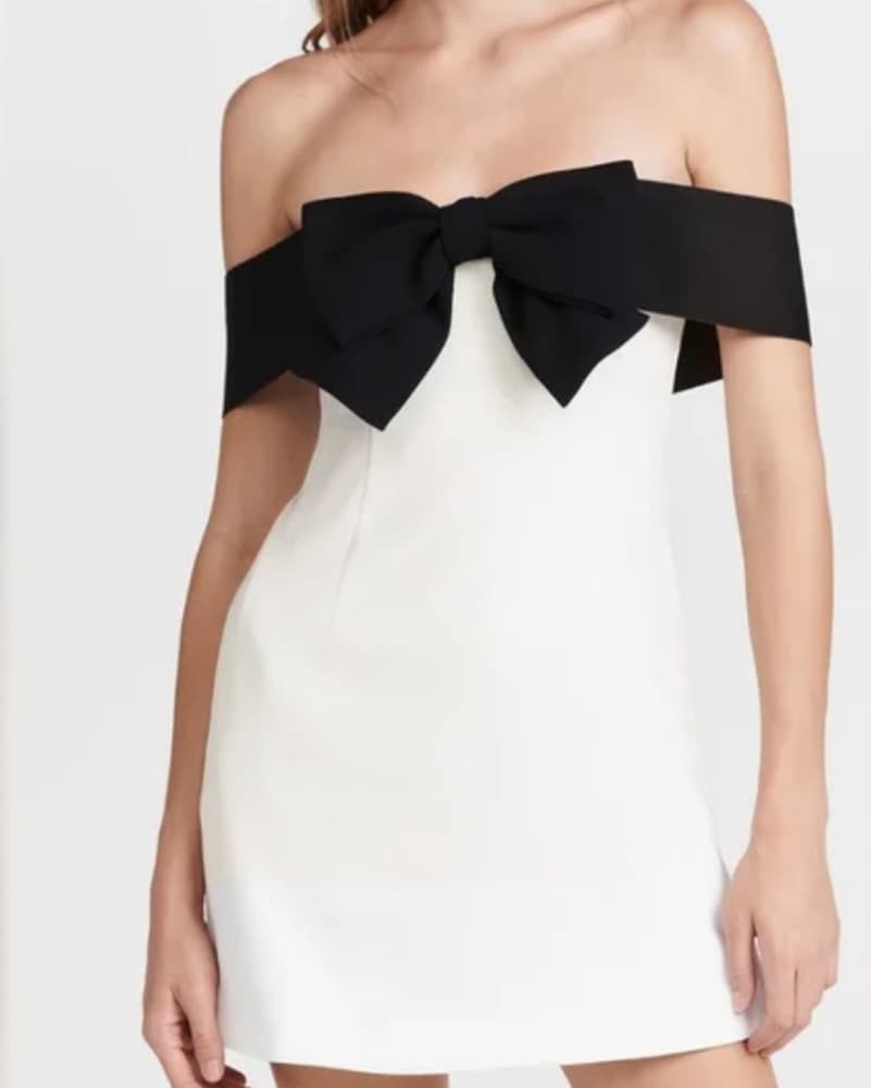 Self Portrait Off The Shoulder Bow Dress - Image 2