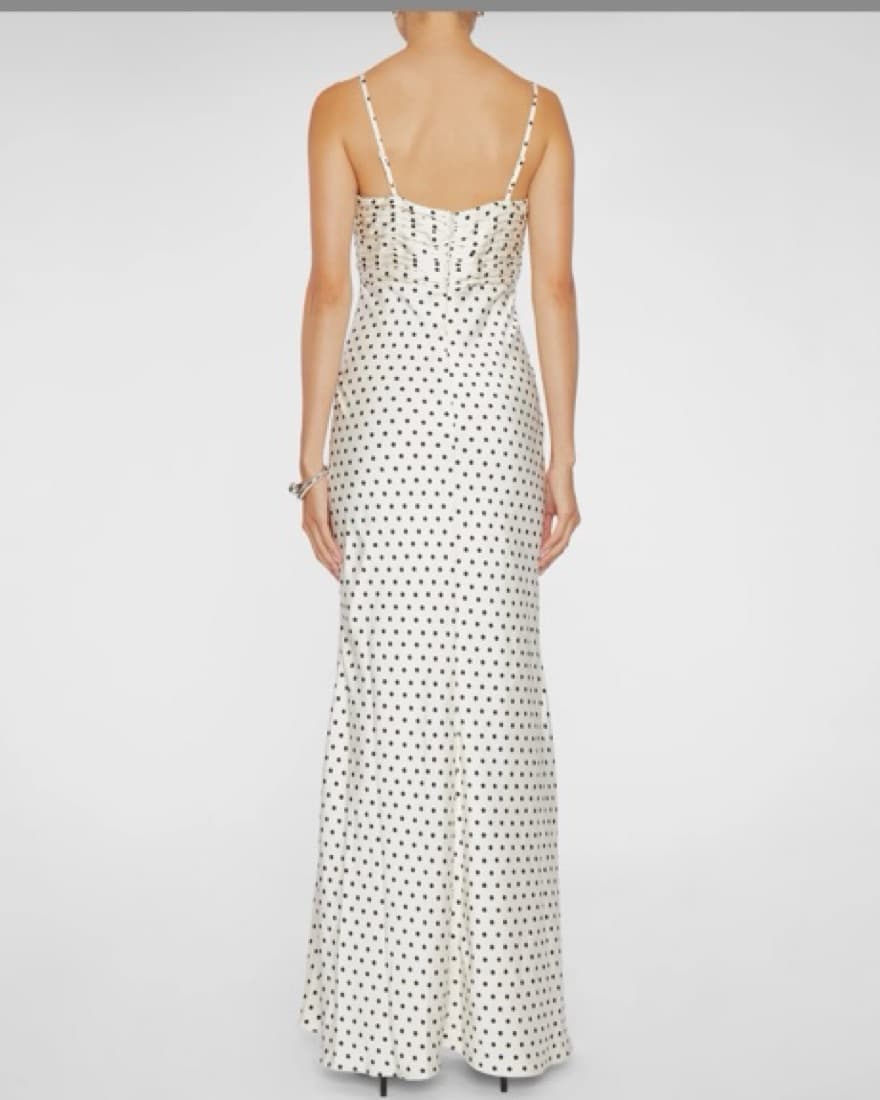 Self Portrait - Silk Poka Dot Dress Maxi - Image 2
