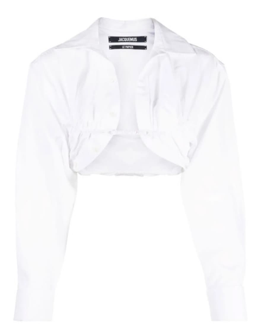 JACQUEMUS Machou cropped cotton top - Image 1