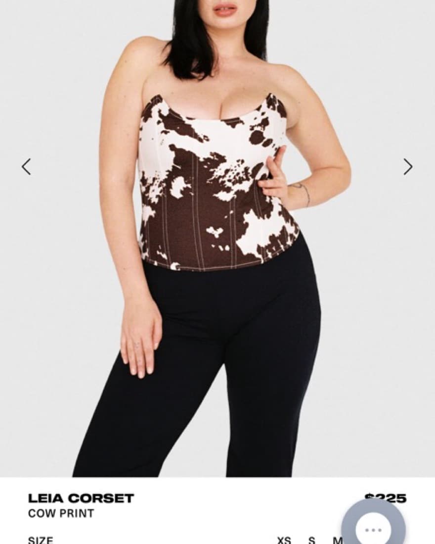 Miaou Leia Corset - Cow Print - Image 1