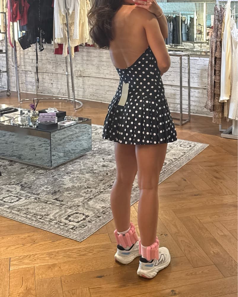 AMOY Polka Dot Mini Dress - Image 4
