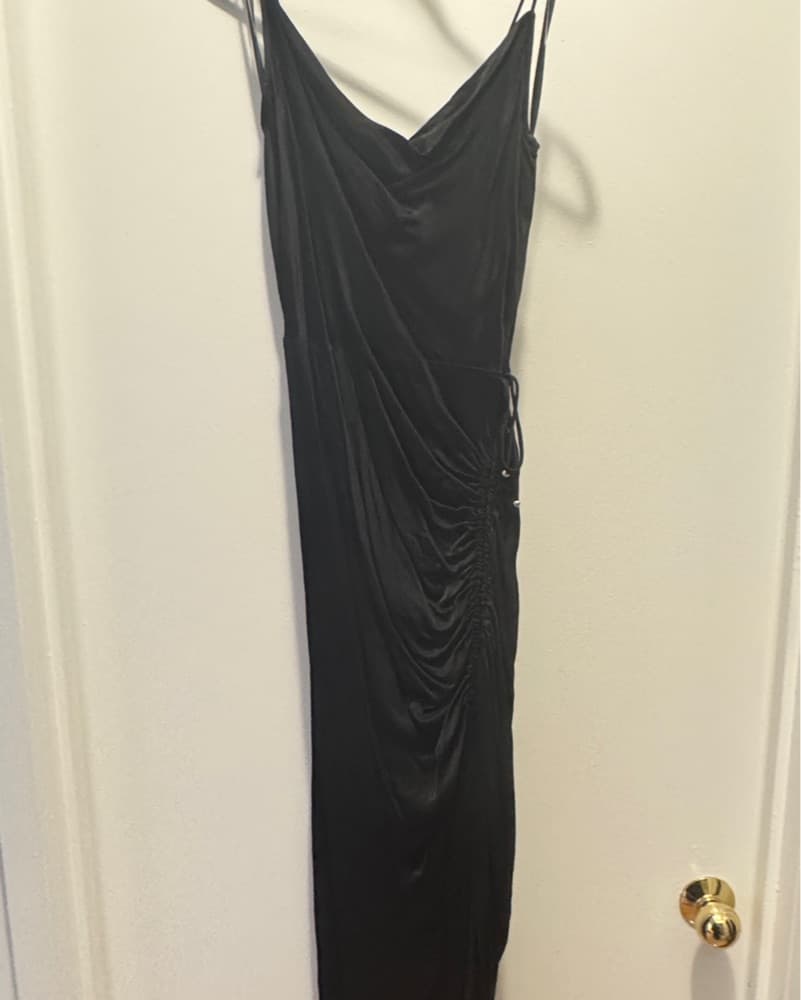 Veronica Beard Black Rouched Dress - Image 2