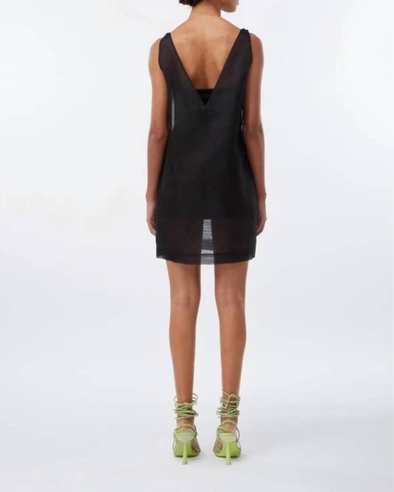 Black mesh layered shift dress - Image 6