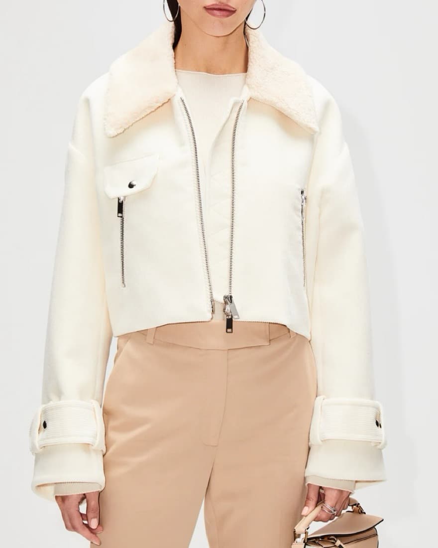 Khaite Flinn Shearling Bomber Jacket  - Image 2