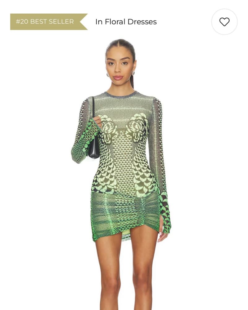 Mirza Dress in Ombre Lime Petal - Image 1
