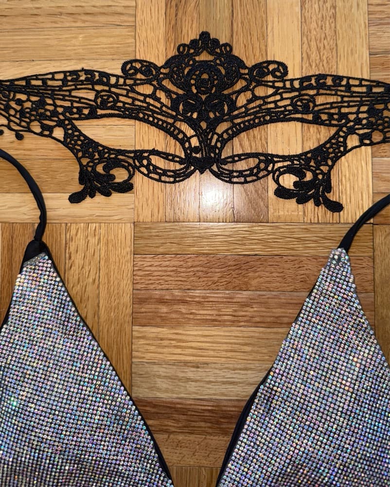 Birthday Party Rhinestone Bra Skirt Set - Image 6