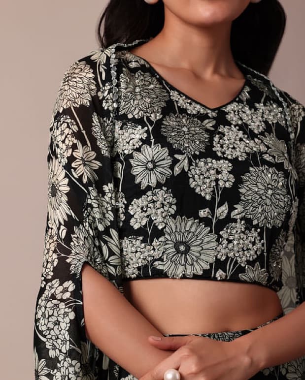 Kalki Floral Set With Dupatta - Image 2
