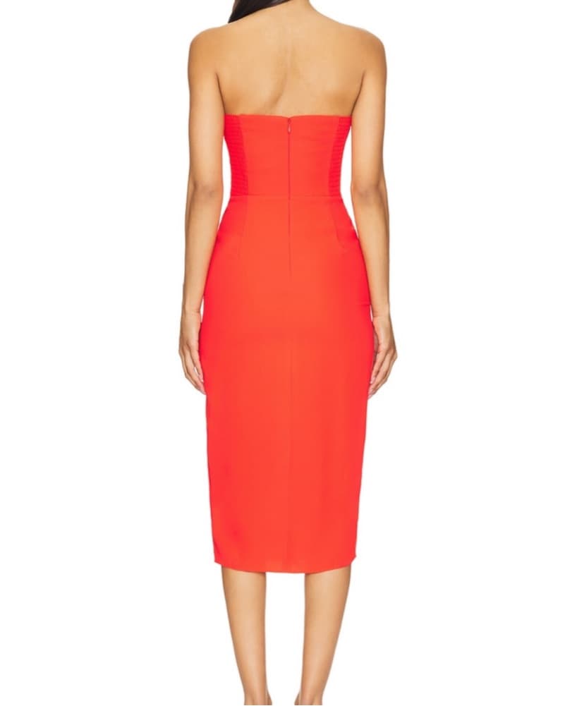 Red Formal Midi Dress - Image 2