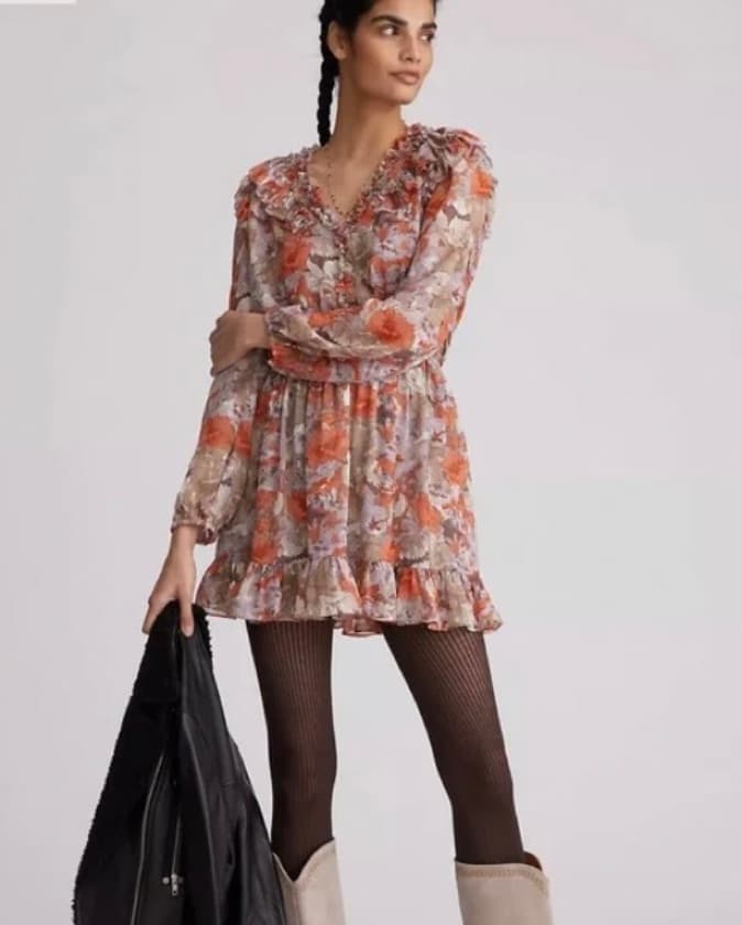 Anthropologie Ruffle mini dress - Image 1