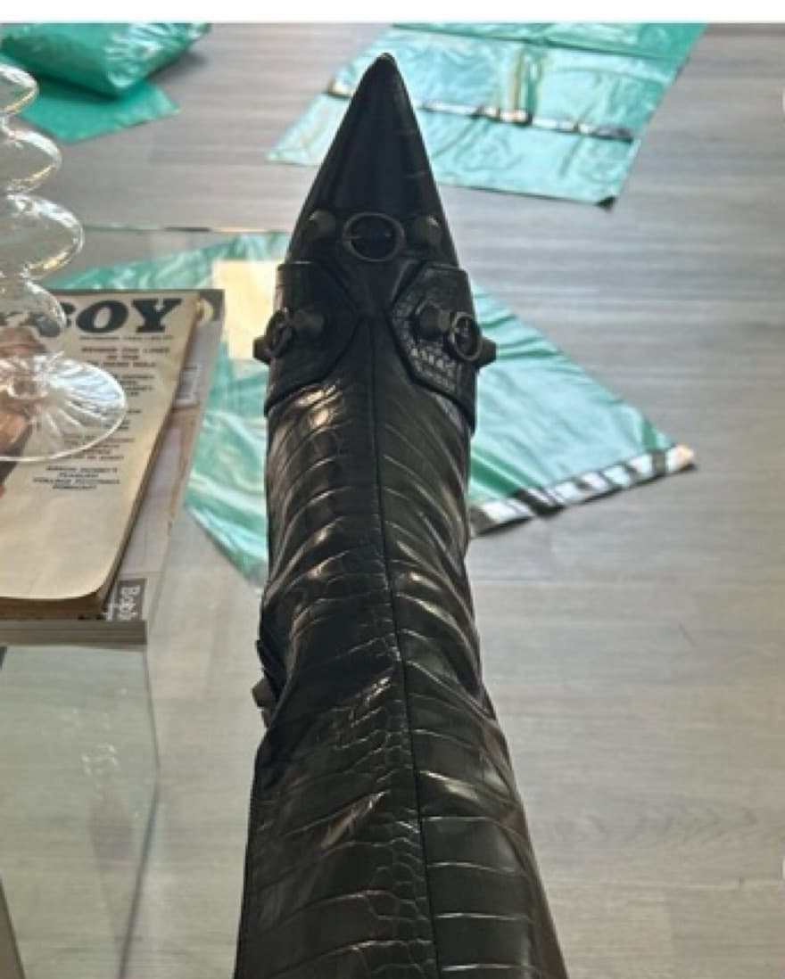 Tall Black Pointed Toe Boots  - Image 6