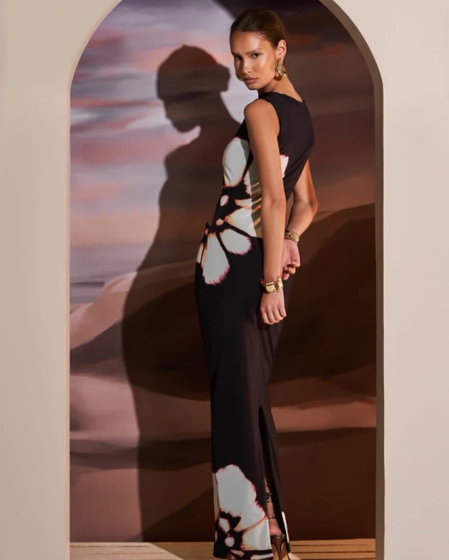 Slash Detail Maxi Dress - Image 3
