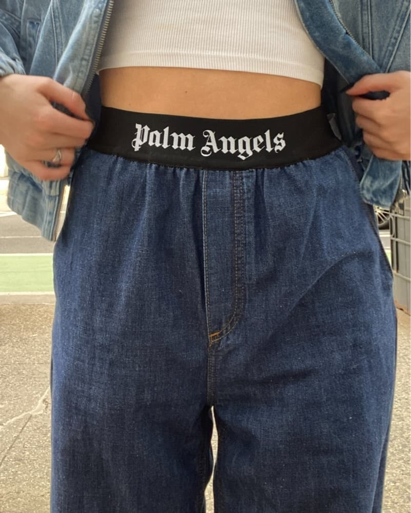 Palm Angels denim pull on pants - Image 1
