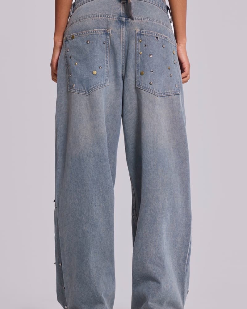 Jaded London Bolted Studded Jeans - Image 2