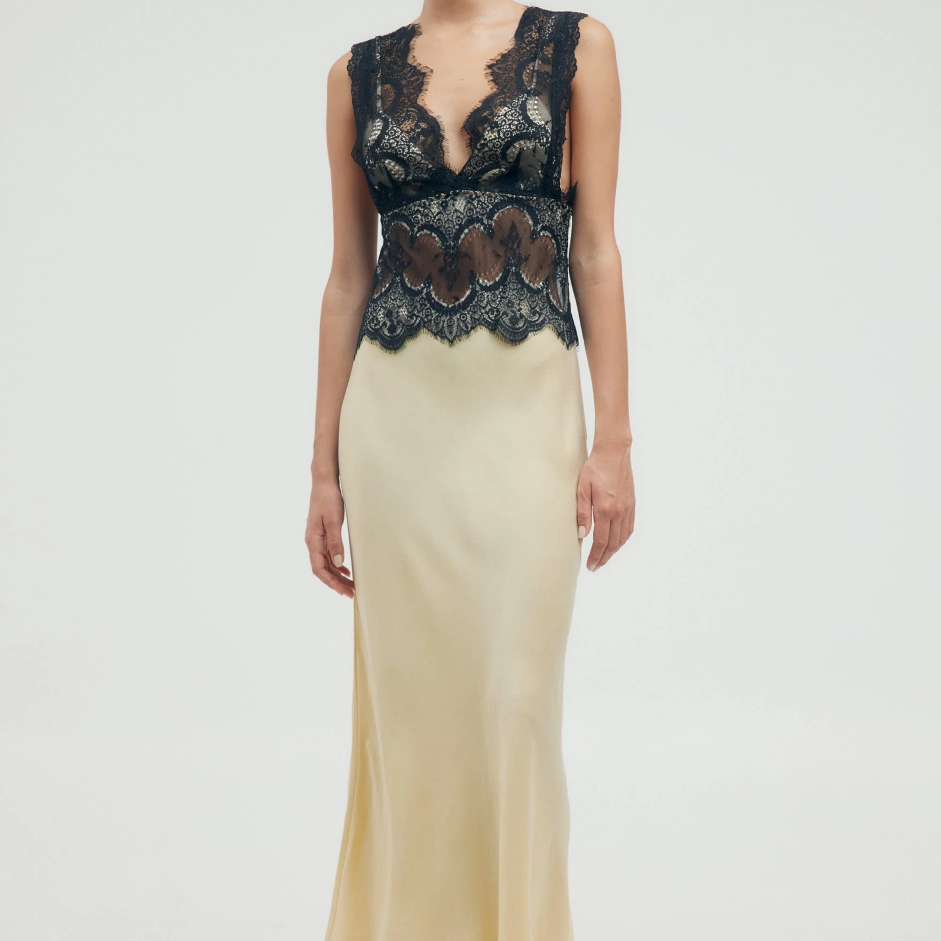 Third Form Visions Lace Deep V Dress - Image 1