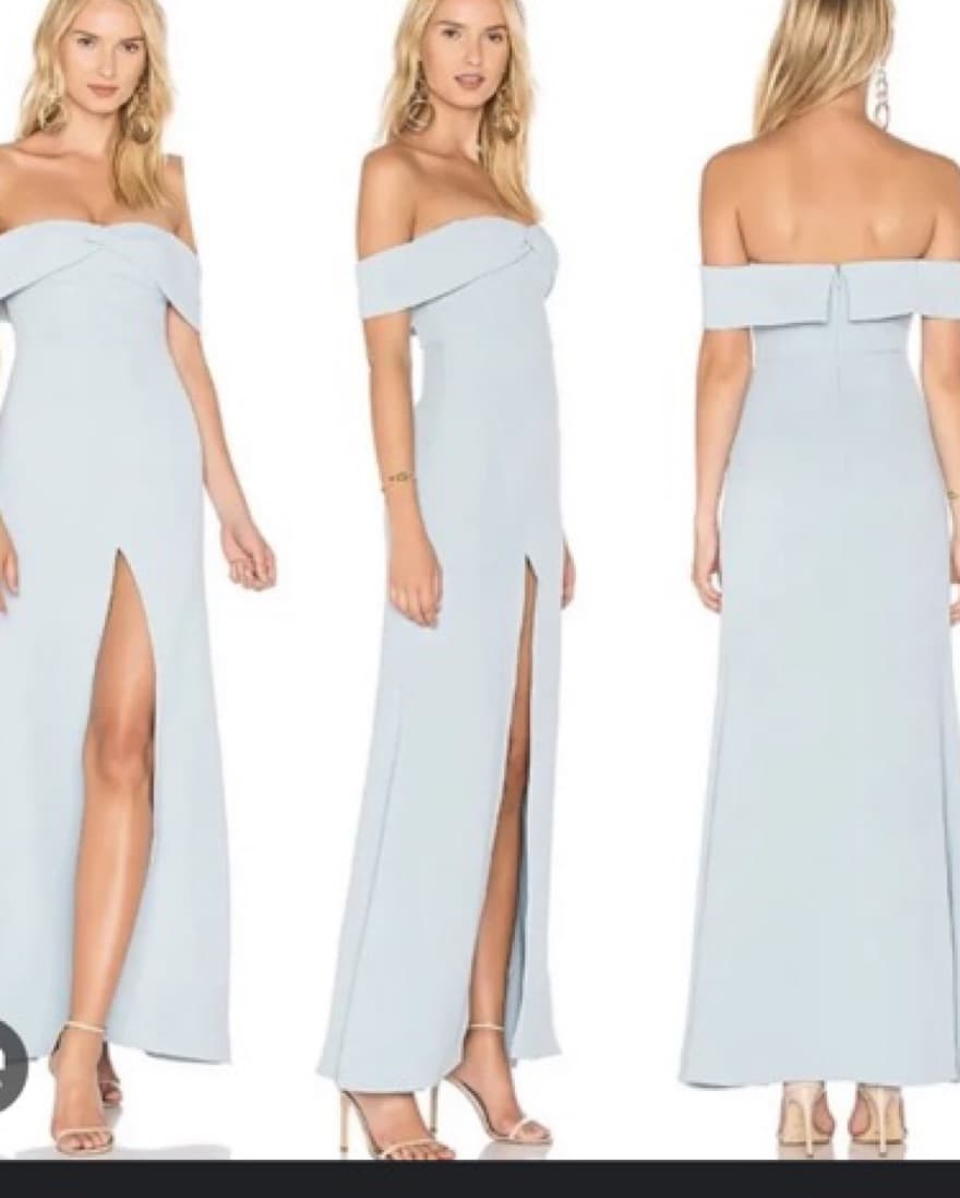 Lovers + Friends Blue Off Shoulder Gown - Image 2
