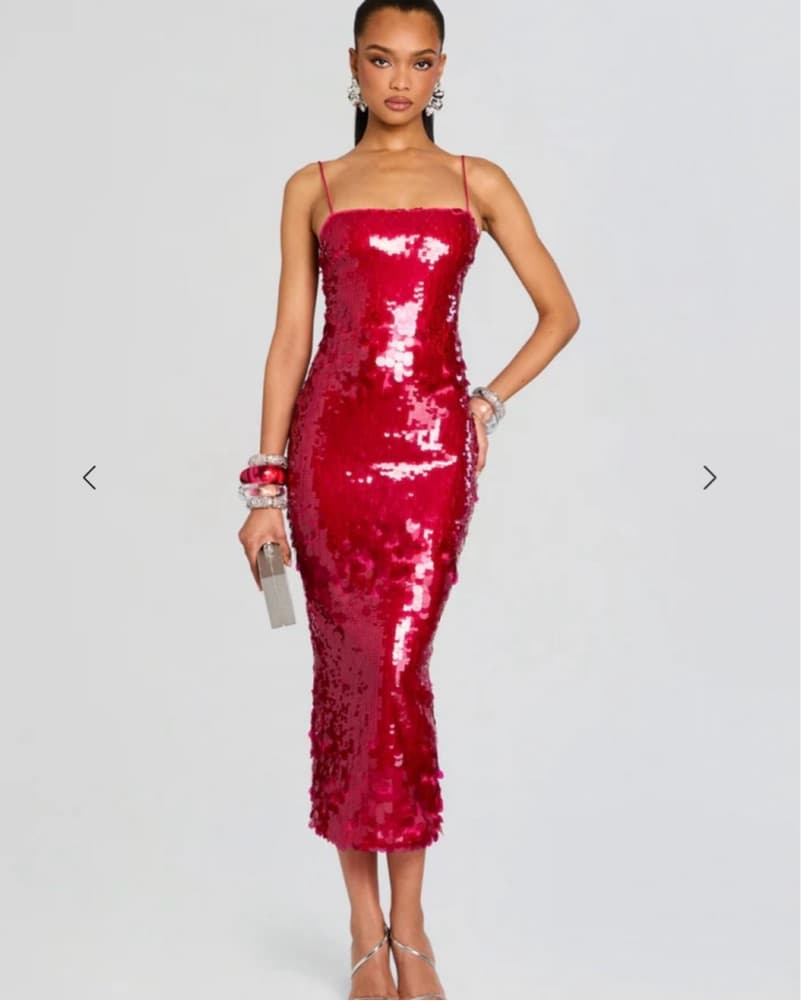 Retrofete Pink Sequin Dress - Image 1