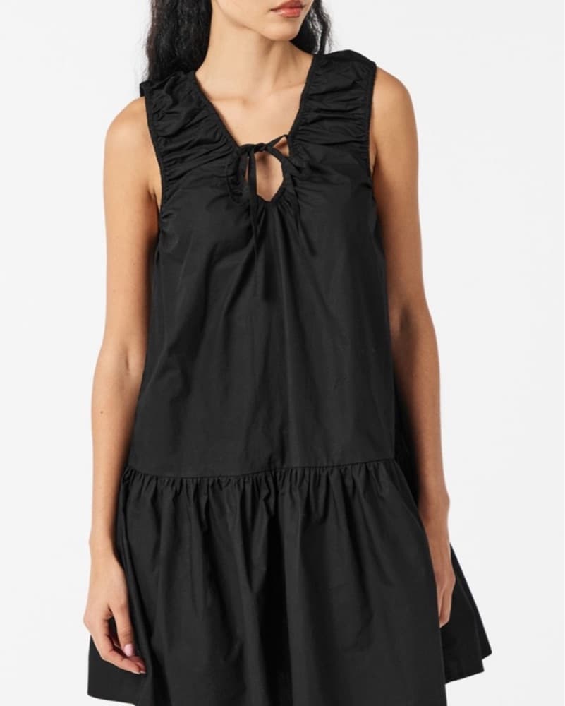 Ganni Black Mini Dress - Image 2