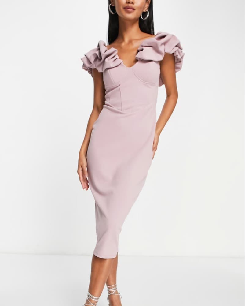 Ruffle Midi Dress - Image 1
