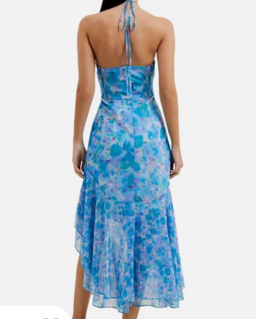 French Connection Blue Floral Dress - Image 2