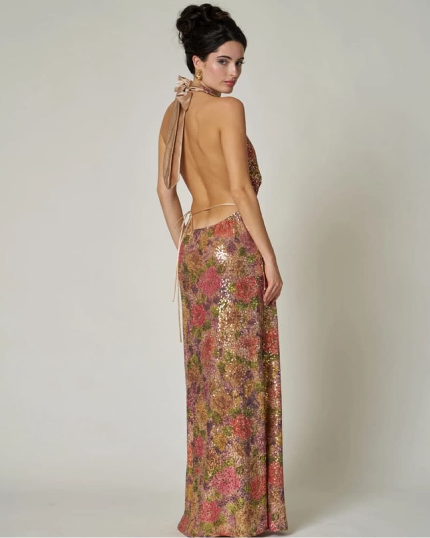 Fait Par Foutch Liana Floral Sequin Gown - Image 6