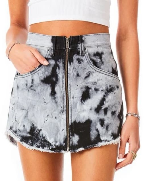 Carmar Black And Gray Tie Dye Skirt - Image 1