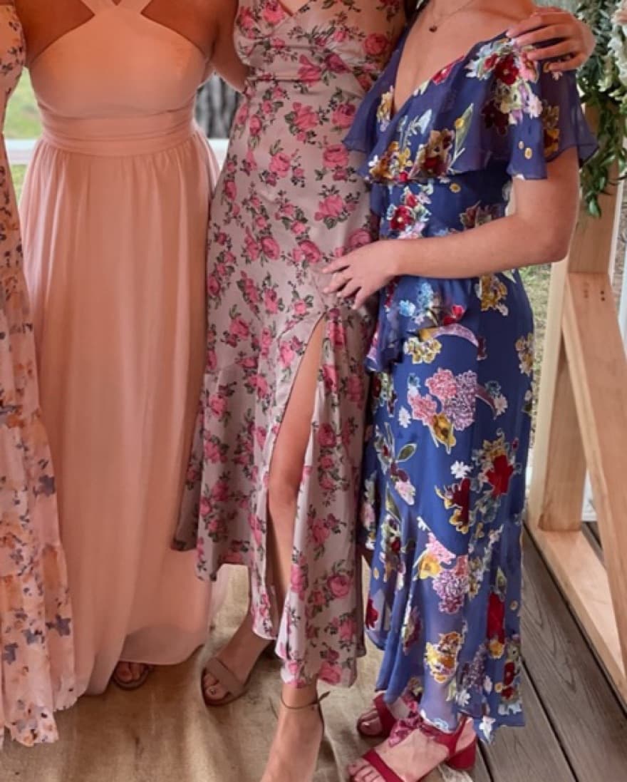 Alice & Olivia Floral Ruffle Mid - Image 4