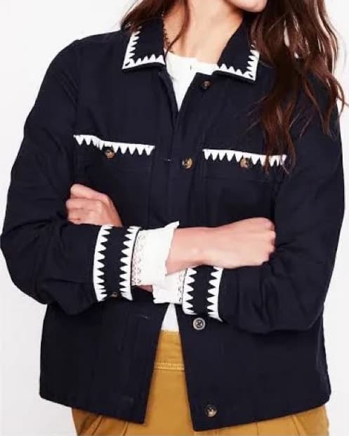  Boden- Embroidered Utility Jacket Navy - Image 1