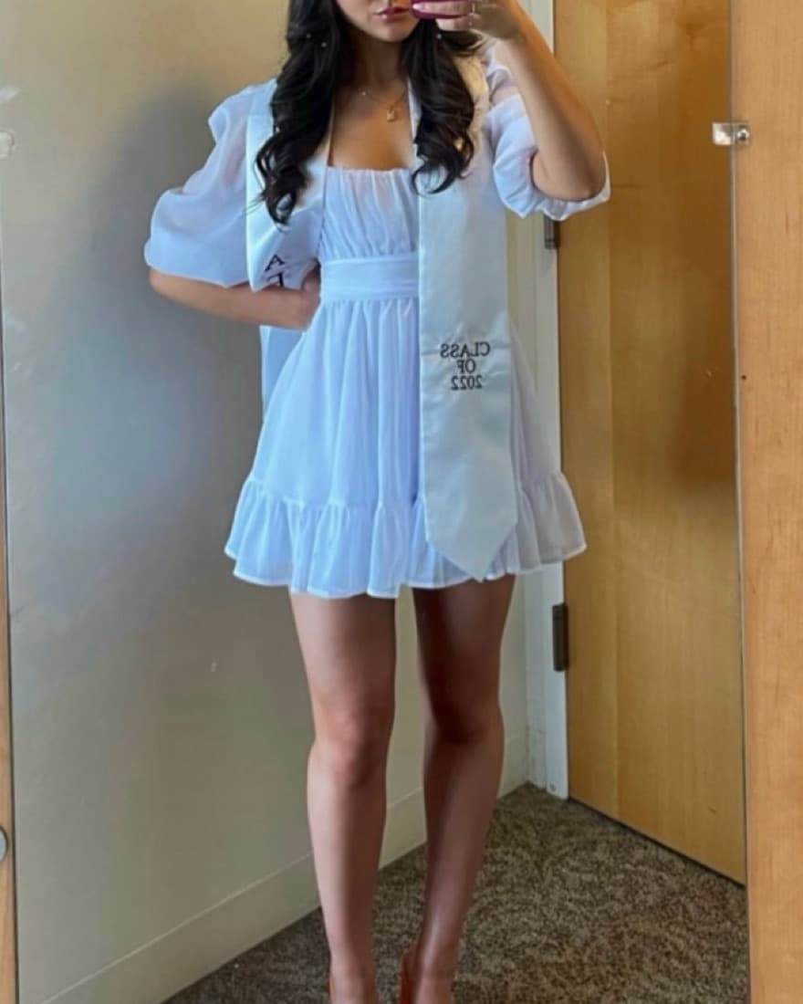 Lucy In The Sky White Shimmer Dress - Image 2