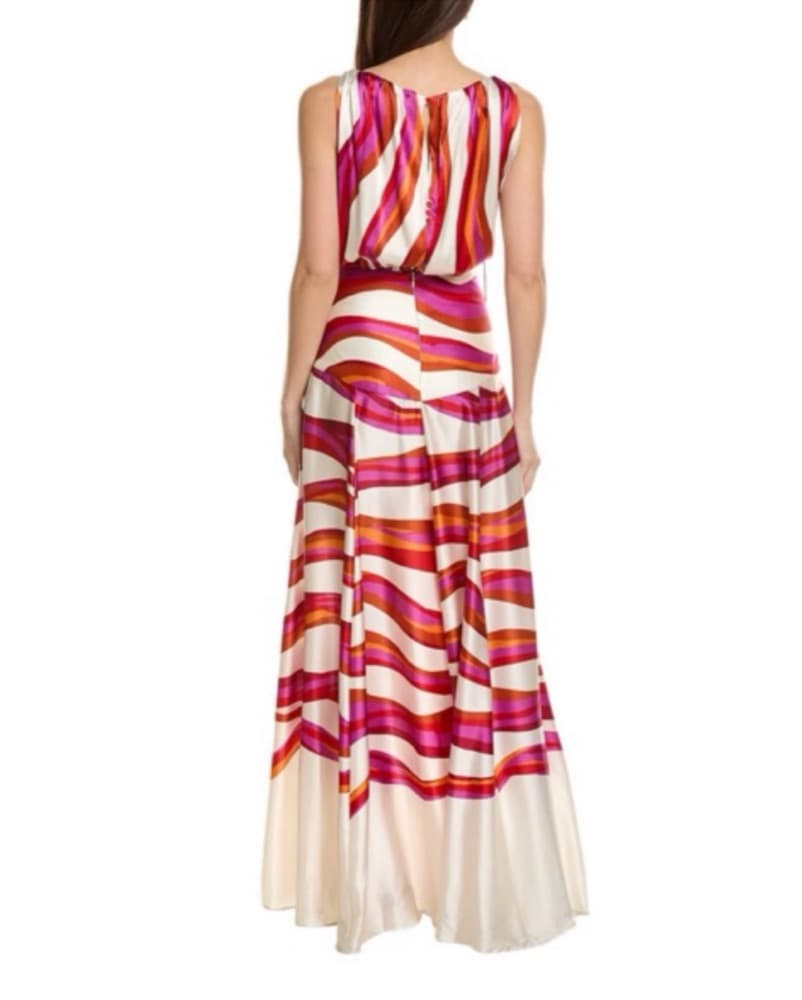 Silvia Tcherassi Silk Maxi Dress Gown - Image 3