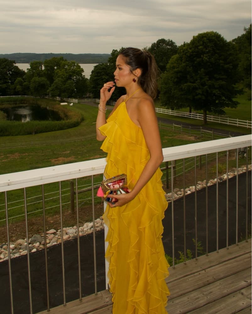 Ronny Kobo Liora Yellow Ruffle Dress - Image 4