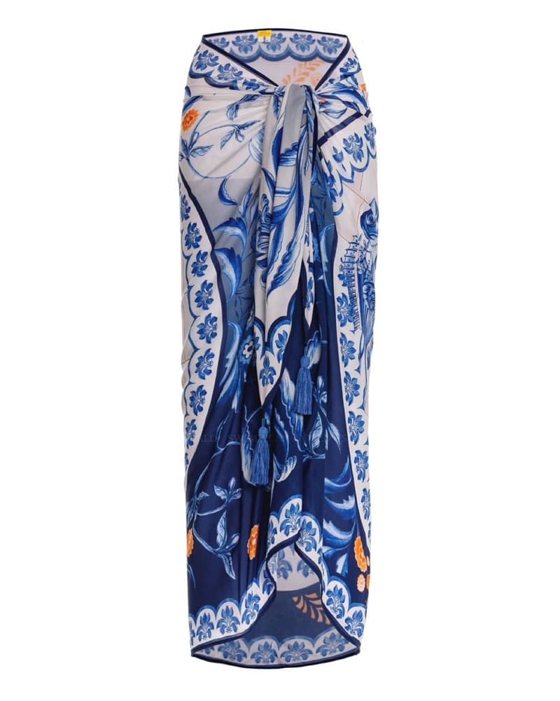 Agua Bendita Sarong Marine azue Pareo - Image 2
