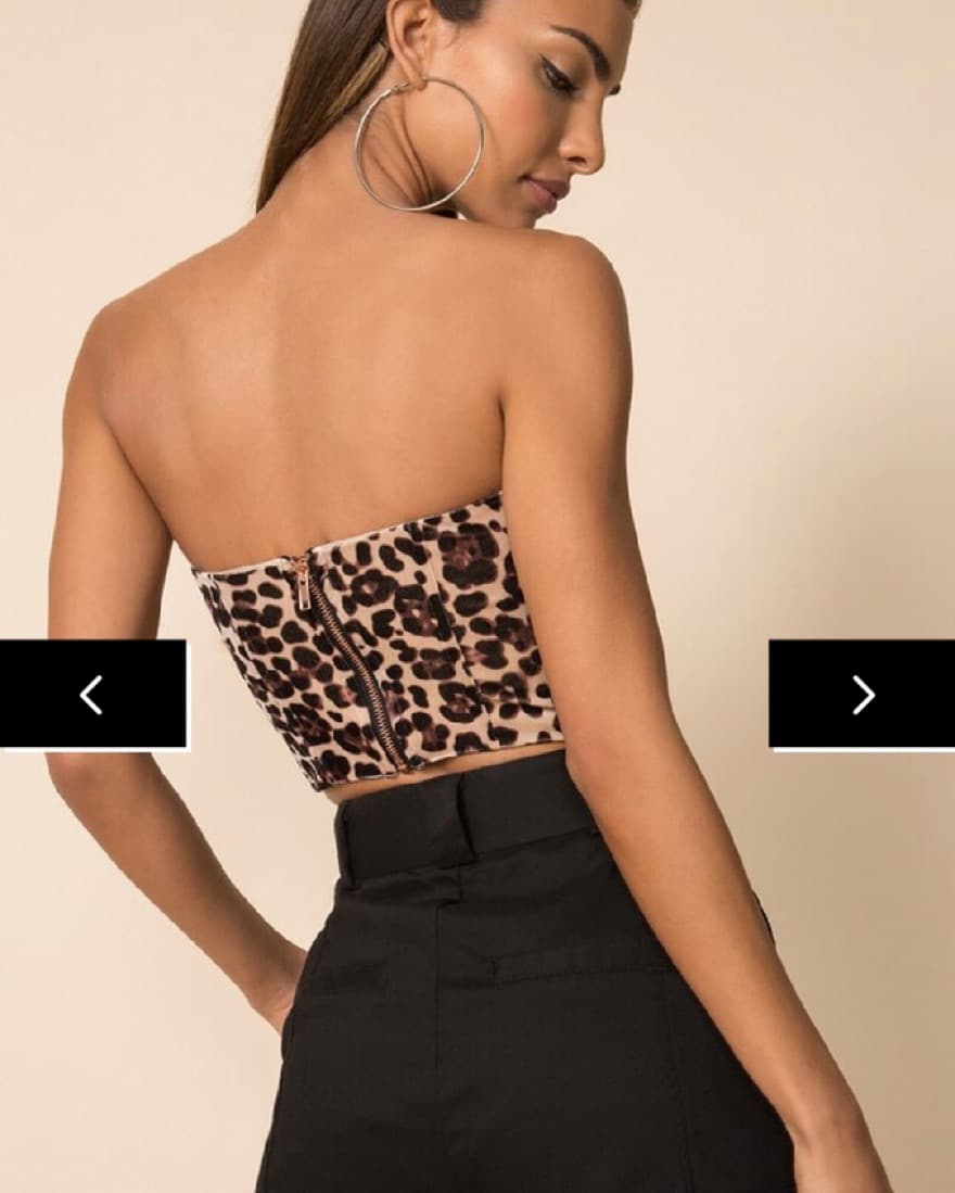 Superdown Cheetah Bustier top  - Image 2