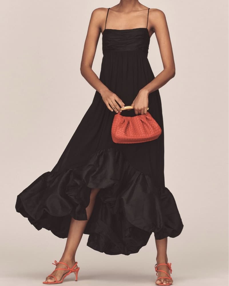 Sweetheart Babydoll Ruffle Maxi Dress - Image 1