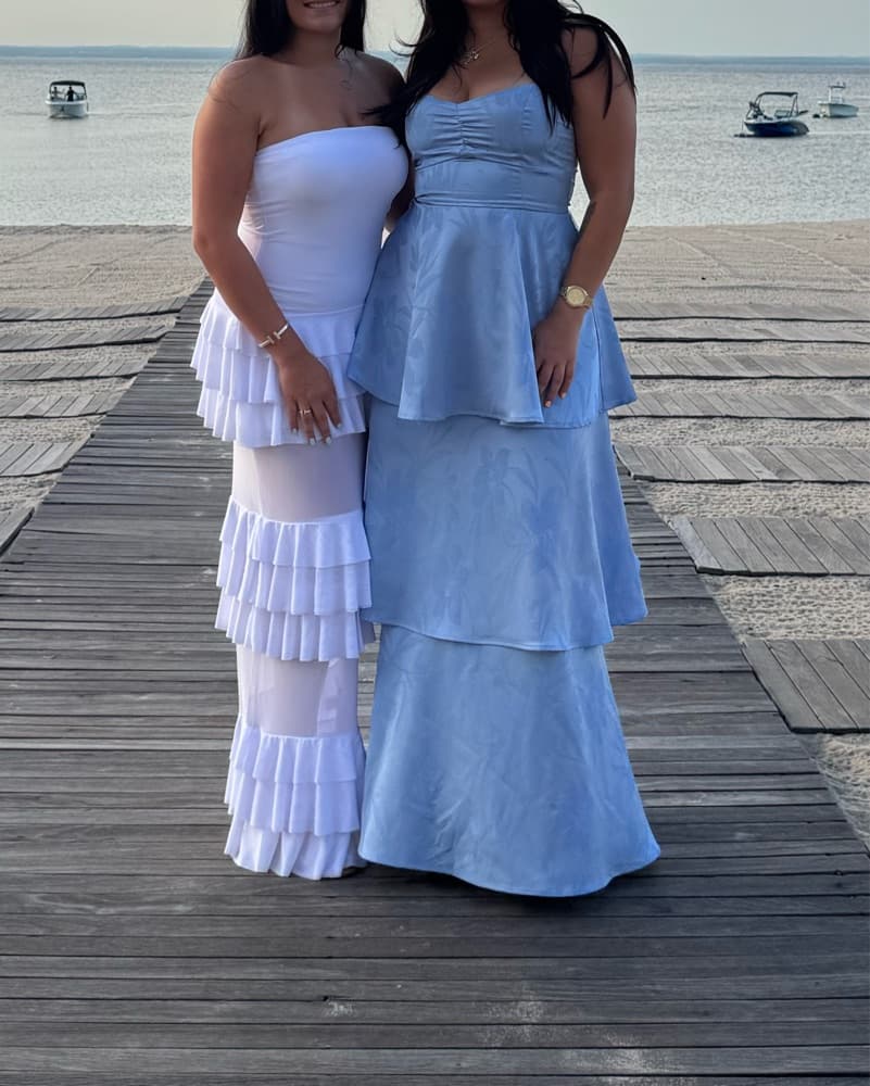 Superdown White Ruffled Maxi Dress - Image 4